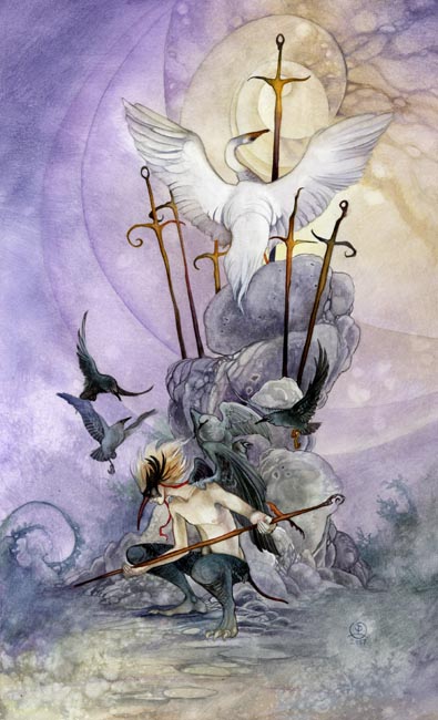 Seven of Swords - Shadowscapes Tarot 